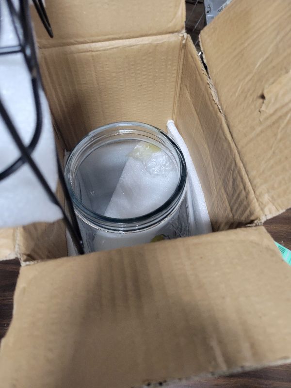 Photo 1 of 2 Gallon Glass Beverage Dispenser with Stand and Lid, 18/8 Stainless Steel Spigot - Glass Drink Dispensers for Parties - Mason Jar Drink Dispensers with Lids