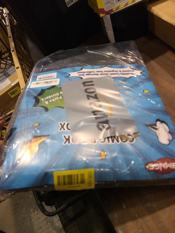 Photo 1 of 2 Pack Comic Book Storage Box - Foldable Portable Comic Books Holder & Organizer with Dividers, Large Capacity Fabric Washable Storage Box for Current/Silver/Golden Comics Collection and Magazine