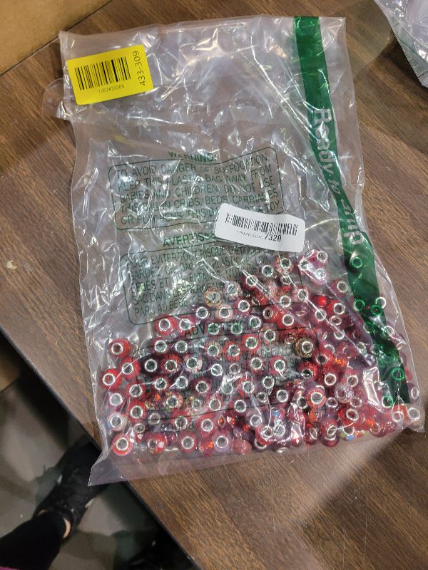 Photo 1 of 150pcs European Large Hole Beads,Assorted European Craft Beads Red Big Hole Fairy Wands Garden Beads Large Hole Lampwork Spacer Beads for DIY Pens Charms Jewelry Making Supplies