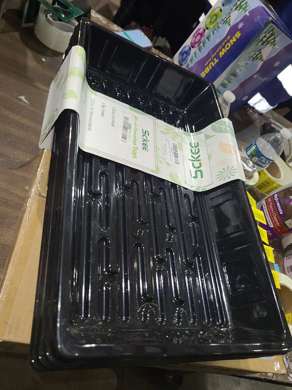 Photo 1 of  1017 Plant Growing Trays Seed Starting Tray Microgreens Growing Trays Seedling Plant Germination Starter Tray Transplant Fodder Flats, No Holes, No Leakage, Reusable 16.9"x10"x2.5"