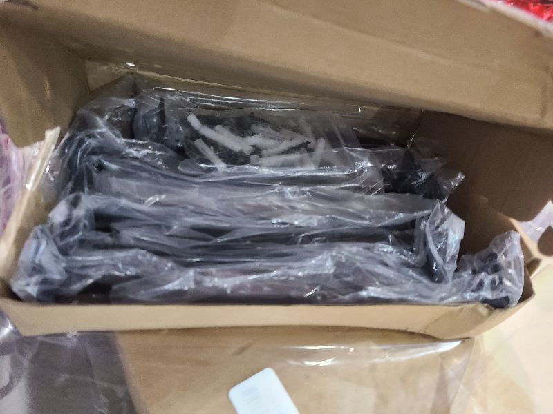 Photo 1 of 12 Pcs 8" Black Solid Steel Floating Shelf Bracket Blind Shelf Supports - Hidden Brackets for Floating Wood Shelves - Concealed Blind Shelf Support – Screws and Wall Plugs Included