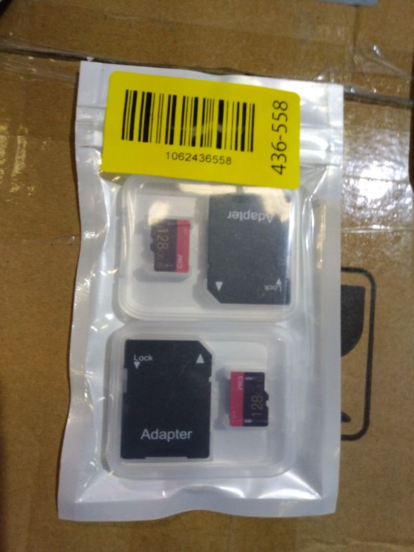 Photo 1 of 2 Pack Micro Memory Card 128GB Class 10 with Adapter High Speed Memory Card for Tablet,Drone