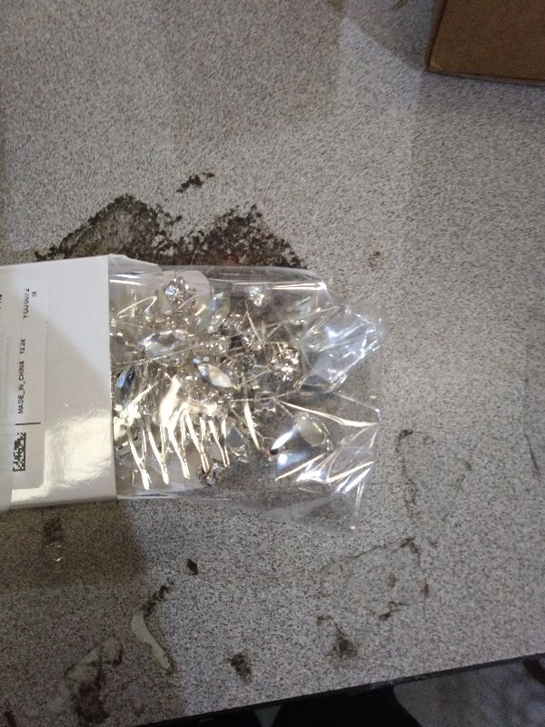 Photo 1 of 2 Pcs Bridal Wedding Hair Comb Rhinestone Silver Bridal Side Comb Crystal Rhinestone Hair Accessories for Women and Girls