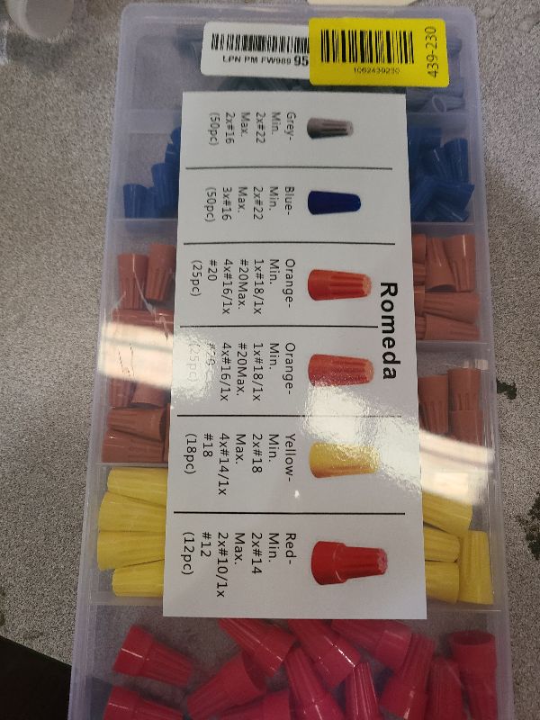 Photo 1 of 180 PCS Wire Connectors, Insulating Insert Twist Electrical Wire Connectors with Spring, Portable Wire Caps for Quick Connection, Colorful Wire Caps Electrical