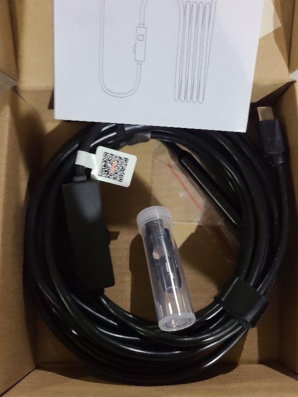 Photo 1 of [Dual-Lens] Endoscope Camera with Light, 1920P HD Borescope with 8+1 Adjustable LED Lights, IP67 Waterproof 16.5FT Semi-Rigid Snake Cord Inspection Camera for iPhone, iPad and Android Phone (Type C)