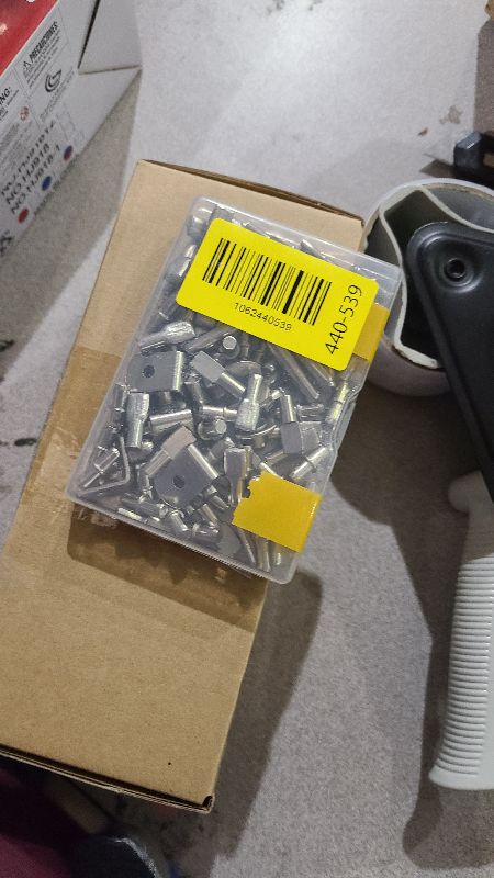 Photo 1 of 104Pcs Shelf Pins Kit,4 Styles Nickel Plated Shelf Support Pegs,Bookshelf Pegs for Shelves,Cabinet Shelf Bracket Pegs Shelf Pins Holders for Kitchen Furniture & Closet ( 5mm & 1/4inch )
