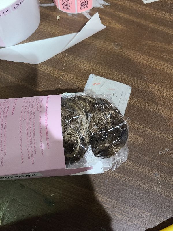 Photo 1 of 24 Inch Ponytail Extension, Layered Ponytail Extensions for Women, Soft Wavy Claw Clip in Ponytail Extension, Natural Synthetic Hair Pieces for Women (Color: Ash Brown with Beige Blonde Highlights)