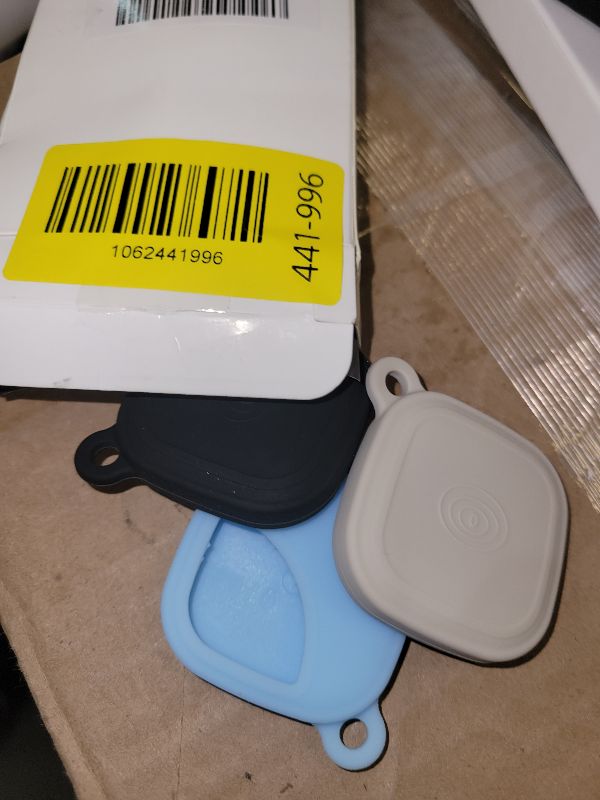 Photo 1 of (4-Pack) Silicome Case for Tile Mate 2024, Waterproof Tile Mate Holder Full Body Protective Cover Compatible with Life360 Mate Tile Tracker with Keychain (Black/Off White/Pink/Sky Blue)