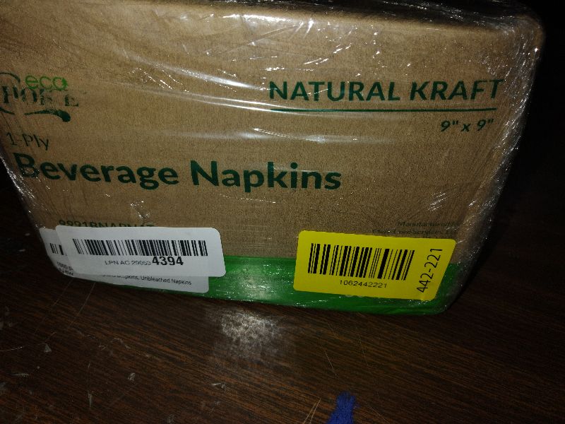 Photo 1 of 1000 pack Paper Cocktail Napkins, Beverage Napkin 5x5, Bar Napkins, Compostable Natural Kraft Brown Napkins, Unbleached, for Party Picnic Kitchen