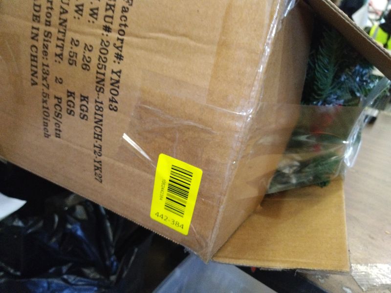 Photo 1 of 2 Pack 24 Inch Lighted Outdoor Christmas Tree with Dual Color LED Lights, Remote Control Battery Operated Pre-lit Pathway Urn Filler, Christmas Porch Decorations for Home, Porch & Yard