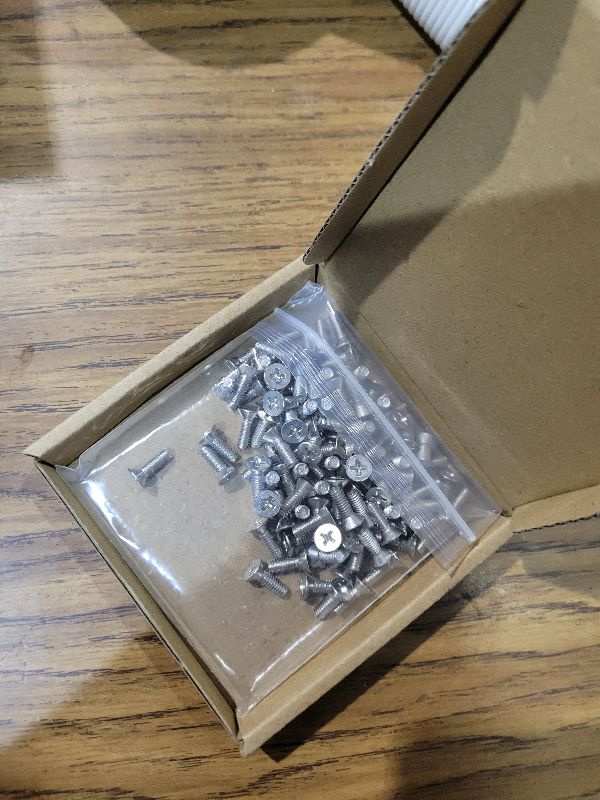 Photo 1 of #8-32 x 1/2" (100 Pack) Phillips Flat Head Machine Screws, Stainless Steel 304 (18-8), UNC Coarse Thread, Countersunk Head Machine Screws, Phillips Drive #2
