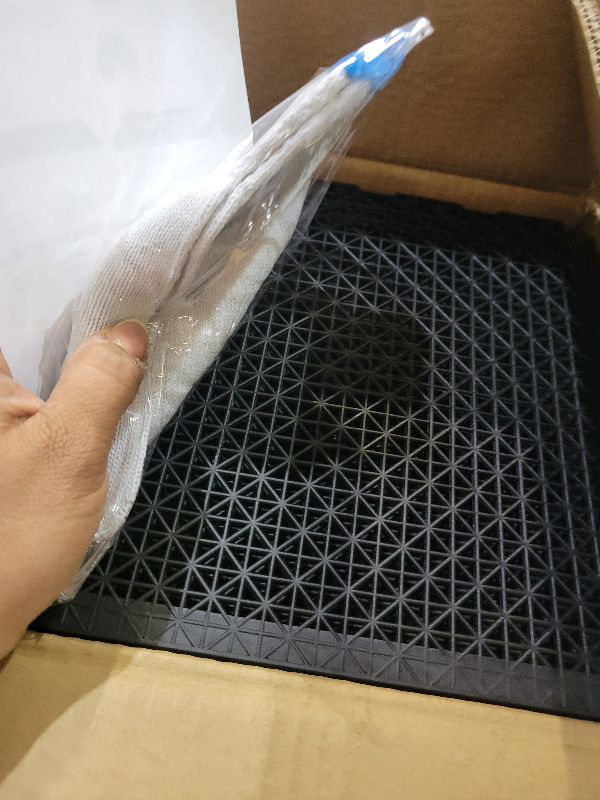 Photo 1 of 16 PCS Modular Interlocking Cushion Interlocking Floor Tiles with Hole Drainage Mat 10" x 10" Non Slip Pool Deck Mat Outdoor for Drain Deck Pool Patio Shower Kitchen Balcony (Black)