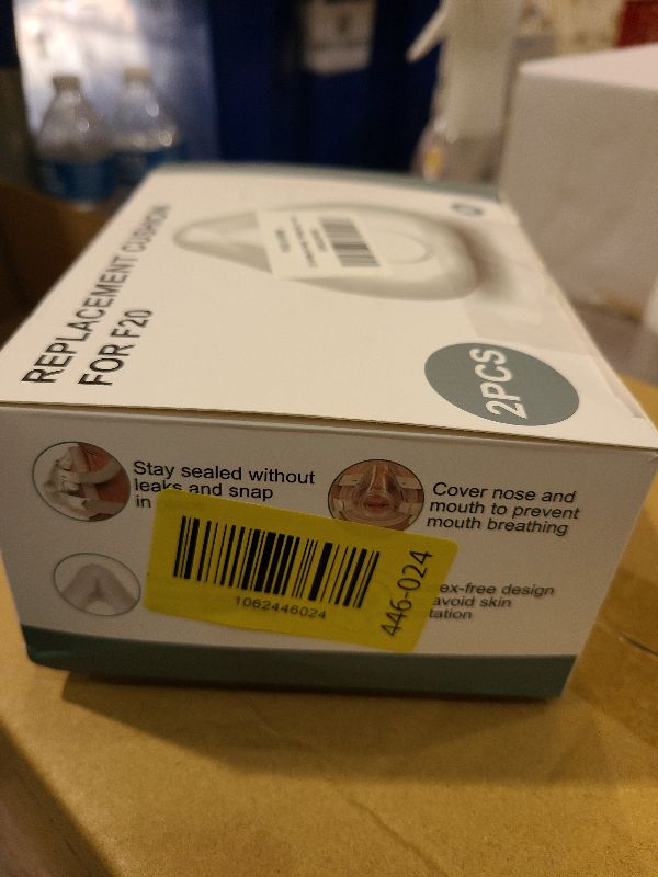 Photo 1 of 2 Pack Replacement Cushion Compatible with ResMed AirFit F20 Medium, F20 Full Face CPAP Mask Cushion Supplies, Ultra-Soft & Durable, Covers Nose and Mouth (2)