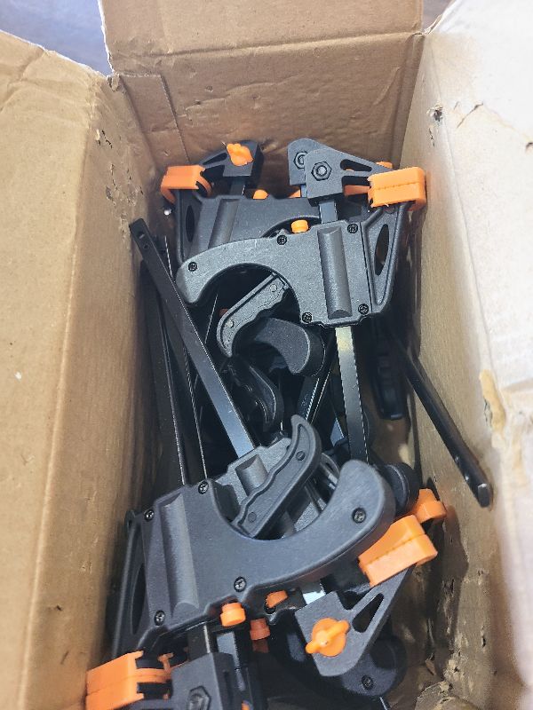 Photo 1 of 20 Pack 4 Inch F Bar Clamp, Medium Duty 70lbs One Handed Clamps/Spreader, Bar Clamps for Woodworking, Crafting, by GENHAKON