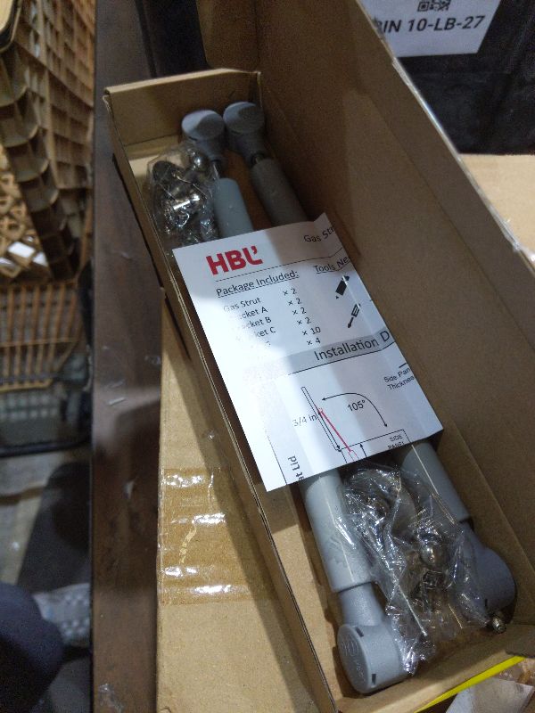 Photo 1 of 2 Pack Soft Close Toy Box Hinges for Heavy Curved, Round, Arched and Flat Lids - HBL' 150N Gas Strut Spring Safety Hinges to Slow Down and Slow Close, Also Works for Flat Lids.