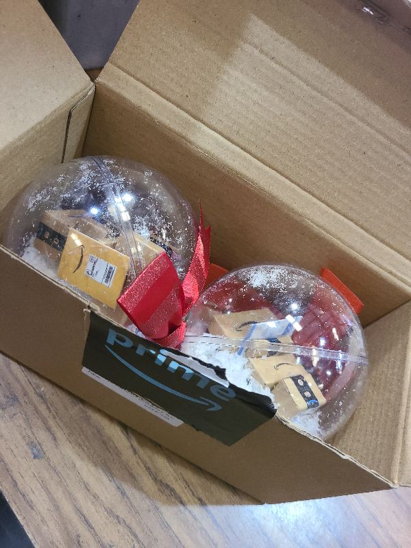 Photo 1 of 2025 New Funny Ornament (Comes Assembled) - Funny Mini Packages Ornament, Christmas Mini Express Box Tree Decorations, Christmas Balls Home Office Xmas Halloween Decorations (2pcs)