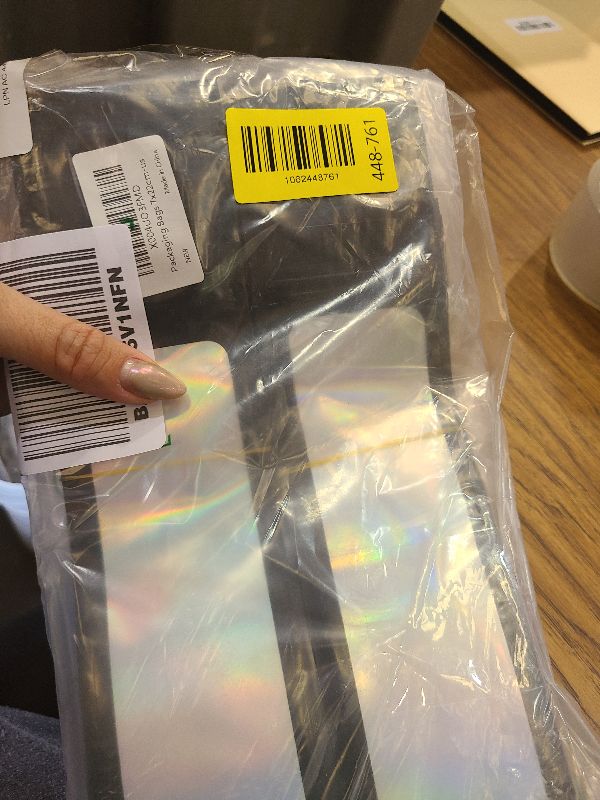 Photo 1 of 100 Pieces Smell Proof Bags Holographic Packaging Bags Storage Bag with Clear Window for Food Storage (Black, 2.8x8.7 Inch)