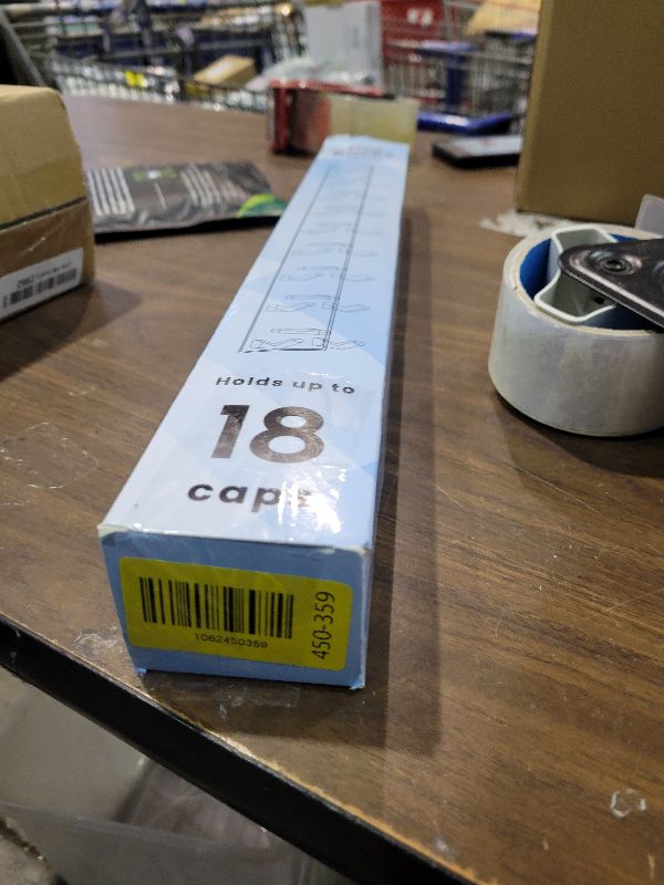 Photo 1 of 2 Pack Hat Organizer for Baseball Caps, Strong Adhesive Hat Rack for Wall, Multilayer Hat Storage Display Holder, Wall Mounted Hat Hooks Hold up to 18 Hats for Closet Door and Bedroom (Black)