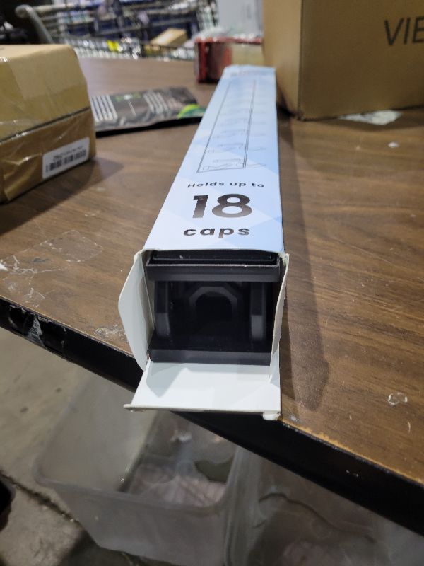 Photo 1 of 2 Pack Hat Organizer for Baseball Caps, Strong Adhesive Hat Rack for Wall, Multilayer Hat Storage Display Holder, Wall Mounted Hat Hooks Hold up to 18 Hats for Closet Door and Bedroom (Black)