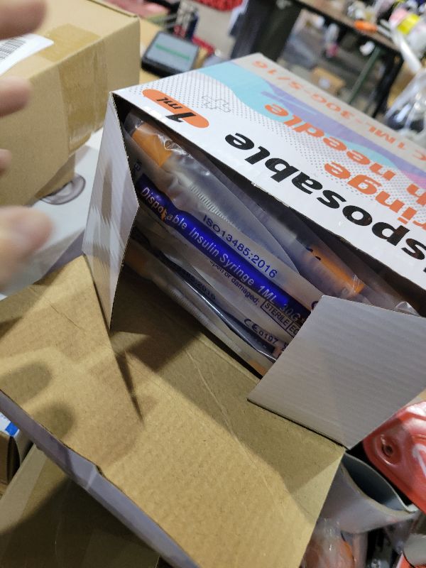 Photo 1 of 1ml 30G 5/16 Inch 8mm Syringe, U-100 Lab Syringes Individually Wrapped, Pack of 100