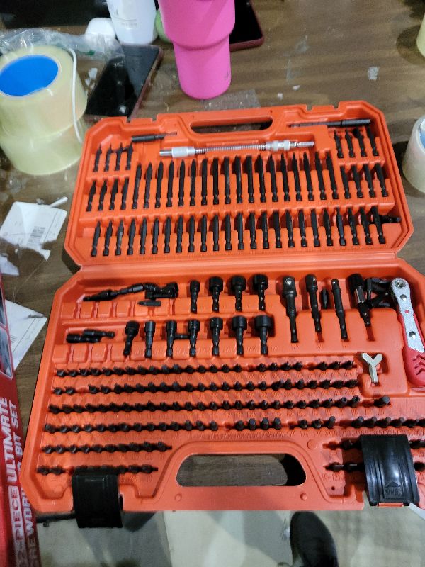 Photo 1 of 232-Piece Ultimate Screwdriver Bit Set, Cr-V Impact Driver Bit Set Includes Security Bits,Nut Driver, Ratchet Wrench and Bits Holder