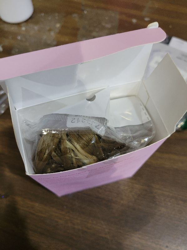 Photo 1 of 12 Inch Blonde Ponytail Extension - Curly Pony Tails Hair Extensions, Claw Clip Ponytail Extension, Synthetic Clip in Ponytail Hair Extensions (Color: Dark Blonde with Beige Blonde Highlights)