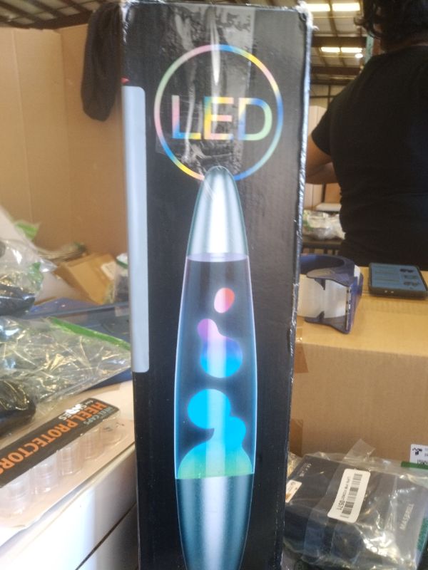 Photo 1 of 17 Color LED Color Changing Lamp with Remote, 13.5 Inch Blue Pink Red Green Purple Liquid Motion Lamp Table Lamp Night Light Relax for Adults and Kids Nightlight for Bedroom, Living Room, Kids Room