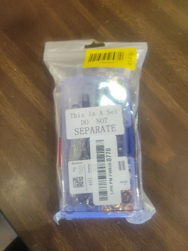 Photo 1 of 1/4 Inch Grommet Kit 200 Sets Grommets Eyelets with 3 Pieces Install Tool Kit and Box for Shoes Clothes Crafts Bag