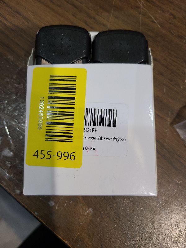 Photo 1 of 2 Pcs Universal Garage Door Opener Remote Keychain 4-Button Programmable Compatible with Liftmaster Chamberlain Craftsman Opener with Purple Yellow Red Orange Green Learn Button