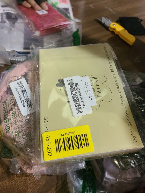 Photo 1 of 12 Color Sewing Thread Kit, Needle and Polyester Threads Small kit, with Needle Threader for Hand & Machine, DIY and Home