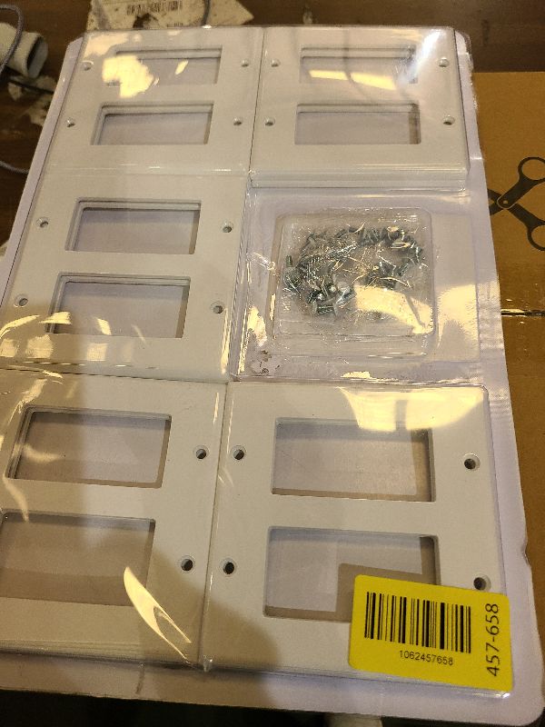 Photo 1 of [10 Pack] BESTTEN Decorator Wall Plate, 2 Gang Standard Size Outlet Cover for GFCI and USB Receptacles, H4.53” x W4.57”, Unbreakable Polycarbonate Material, UL Listed, White