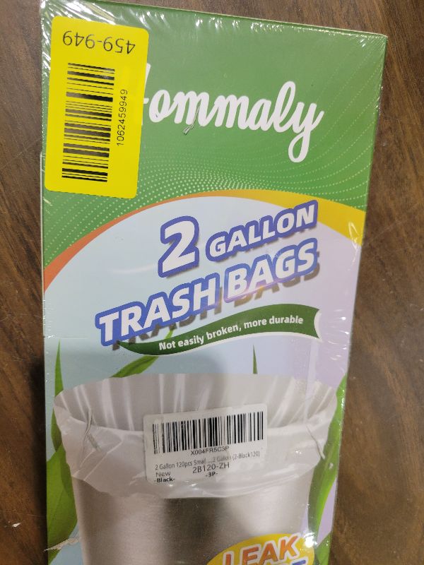 Photo 1 of 2 Gallon 120pcs Small black Trash Bags(Fit 1.8-2 Gal) Plastic black Garbage Bags,Bathroom Trash Can Bin Liners,Waste Basket Liner,Fit 6-8 Liter, 1.8 Gallon,2 Gallon (2-Black120)