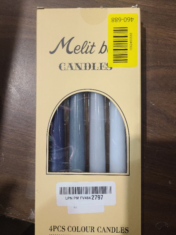 Photo 1 of 10in Gradient Taper Candles Set of 4 Pack Tapered Candle, Tall Candlesticks,for Dinner Party Wedding, Home Decor,Kitchen Decors,Christmas,Halloween (Blue Gradient, 10 inch)