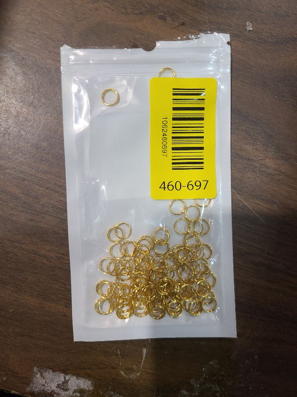 Photo 1 of 100pcs 8mm Tiny Split Ring for Jewelry Making, Double Loops Round Split Jump Rings Necklaces Bracelets Earrings Metal Mini Key Rings DIY Craft