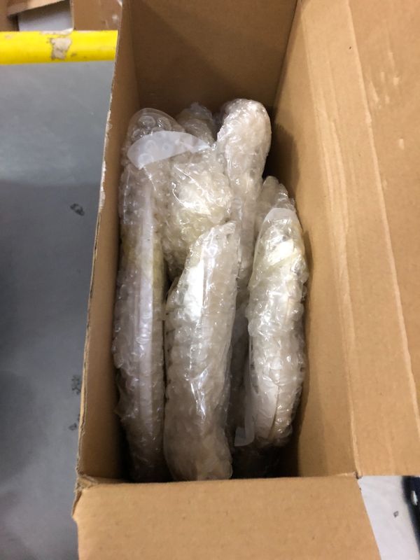 Photo 1 of Nuanchu Large PU Ceiling Medallion Combination Decorative 2.36'' ID French Style Chandelier Base Ceiling Medallion for Light Fixtures Victorian Rosette Light Covers for Chandeliers(32.7'',Stylish)