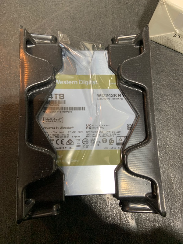 Photo 1 of Western Digital 24TB WD Gold Enterprise Class SATA Internal Hard Drive HDD - 7200 RPM, SATA 6 Gb/s, 512 MB Cache, 3.5" - WD242KRYZ