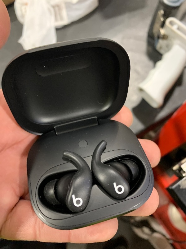 Photo 1 of Beats Powerbeats Fit - Wireless Noise Cancelling Workout Earbuds with Secure-Fit Wingtips, Up to 30-Hour Battery Life, Sweat & Water Resistant, Apple & Android Compatible - Jet Black