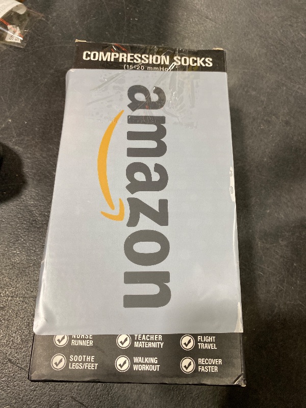 Photo 1 of CHARMKING 3 Pairs Open Toe Compression Socks for Women & Men Circulation 15-20 mmHg is Best for All Day Wear Running Nurse (01 Balck/Black/Black, L/XL)