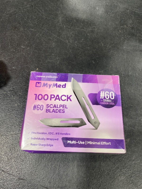 Photo 1 of 100ct #60 Scalpel Blades Stainless Steel– Blades 60A, Compatible with Havalon Piranta, Havalon Replacement Blades, Scalpel Hunting Knife, Field Dressing Knife
