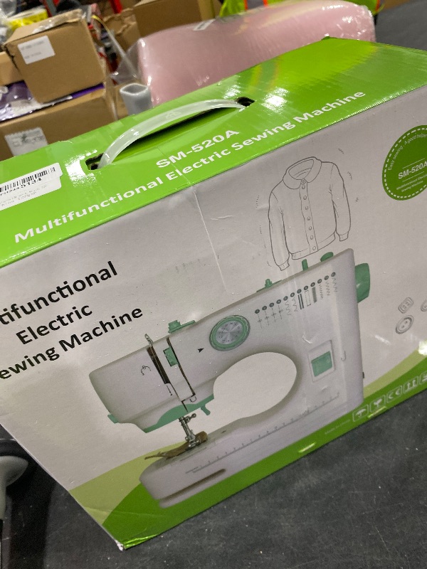 Photo 1 of *SEE CLERK NOTES* Mini Dual-Speed Sewing Machine Double Needle & Double Thread 12 Stitch Modes Beginner-Friendly Household Sewing Machine, ldeal for Adults & Beginners