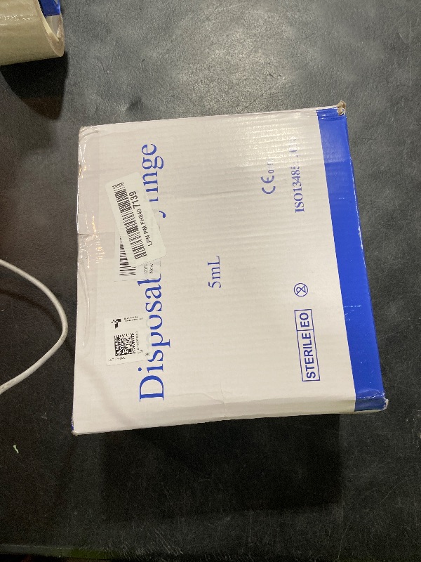 Photo 1 of 100 Pack Disposable 5ml/cc Lab Syringes with 22Ga 1.25 Inch Needle Luer Lock, Individually Sealed Packed