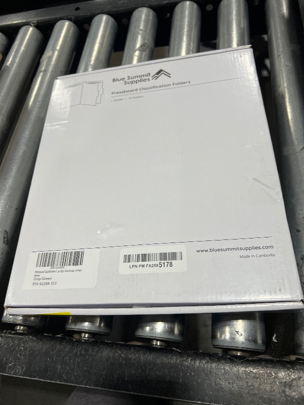 Photo 1 of 10 Letter Size Gray Green Classification Folders - 1 Divider 2 Inch Tyvek Expansions - Durable 2 Prongs Designed to Organize Standard Medical Files, Office Reports - Letter Size, Green, 10 Pack