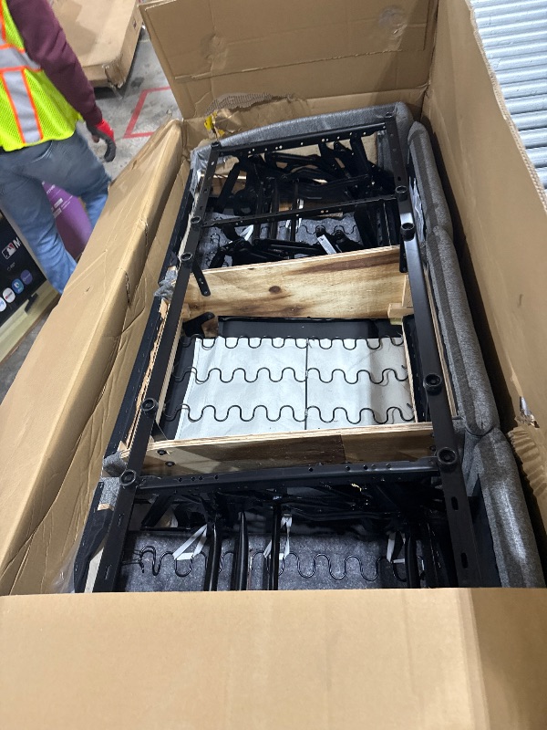 Photo 1 of Loveseat Recliner Sofa, Flip Middle Backrest Design 3 Seat Reclining Sofa with Storage Drawer, USB Ports & Cup Holders, Manual Couch for Living Room/RV (Gray)