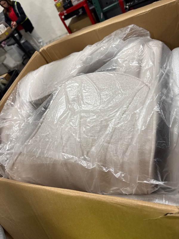 Photo 1 of Counter Height Barstools 26 inch Upholstered Swivel Bar Stools with Back and Wood Legs for Kitchen Island,Set of **2**,Beige Fabric