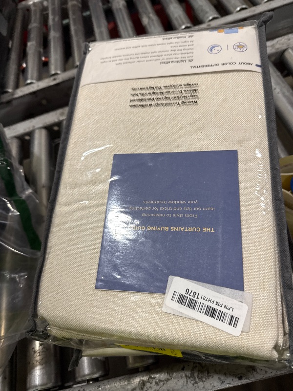 Photo 1 of 100% Blackout Shield Linen Blackout Curtains for Bedroom 84 Inches Long, Back Tab/Rod Pocket Living Room Drapes, Thermal Insulated Blackout Curtains 2 Panels Set, 50" W x 84" L, Cream