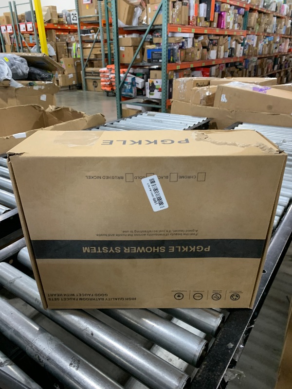 Photo 1 of 10 Inch Rainfall Shower System - Wall Mounted Complete Combo with Solid Brass Pressure Balancing Valve, High Pressure Shower Head, Handle Set & Installation Accessories Matte Black