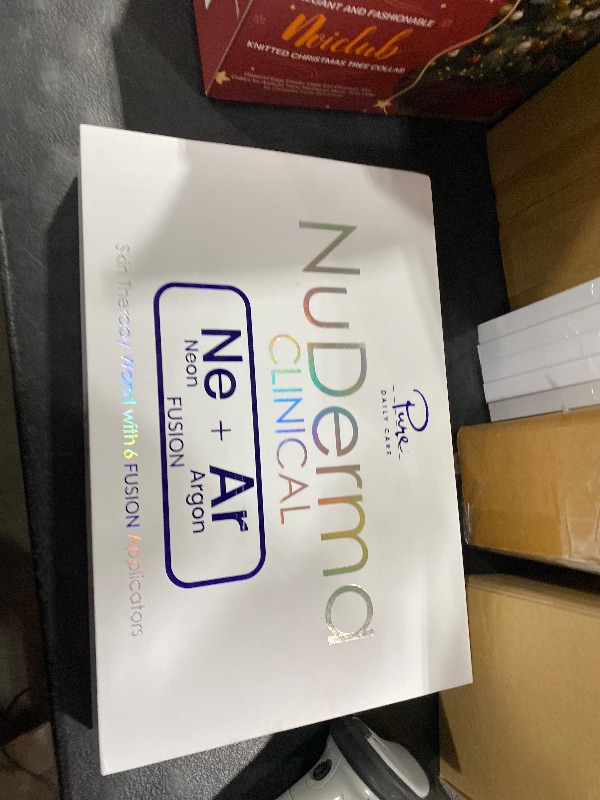 Photo 1 of Pure Daily Care NuDerma Clinical Portable Skin Therapy Wand, Machine with 6 Fusion Neon + Argon Wands – Anti Aging - Clarifying - Skin Tightening & Radiance - Wrinkle Reducing