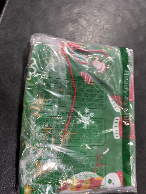 Photo 1 of 1 Pcs Extra Large Christmas Gift Bag, 72"x60" Heavy-Duty Waterproof Reusable Oversized Gift Sack with Gift String & Tag, Opaque Jumbo Wrapping Bag for Xmas, Birthdays, Parties, Class, Home(GreenGold)