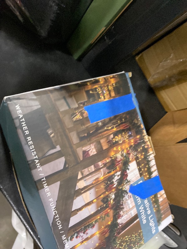 Photo 1 of 1296LED Christmas Lights with 288 Drops, 131ft 8 Modes Christmas String Lights Outdoor, Waterproof Christmas Decorations Fairy Lights with Timer Memory for Xmas Party Patio Window Fence Warm White