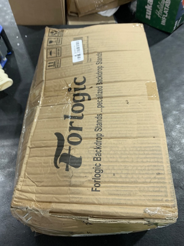 Photo 1 of Forlogic Backdrop Stand 10x7.5ft(WxH), Heavy Duty Adjustable Photo Back Drop Stand kit, Suitable for Party, Photography, Weddings